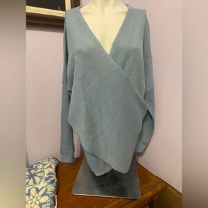 YOINS Women's Sky Blue V-Neck Sweater